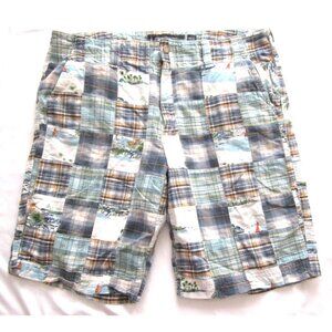 Men Old Navy 100% Cotton Patch Work Summer Sailing Shorts Sz 38 (MP223)